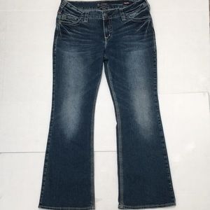 Silver Suki Mid Boot Fluid Denim Jeans Size W33 L31